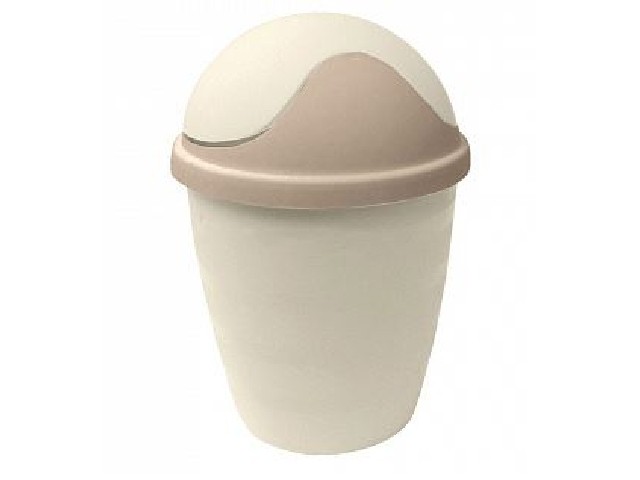 Контейнер для мусора Rambai круглый 1,5л (светло-бежевый)